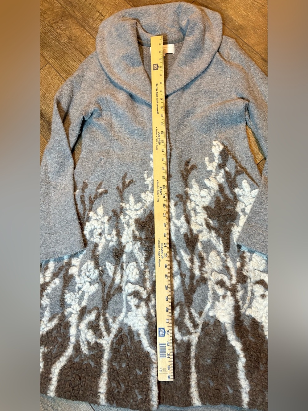 Anthropologie Angel of the North Floral Long Sweater Coat L - Picture 10 of 13